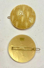 Load image into Gallery viewer, Art Deco Handcrafted Round Side Hair Pin
