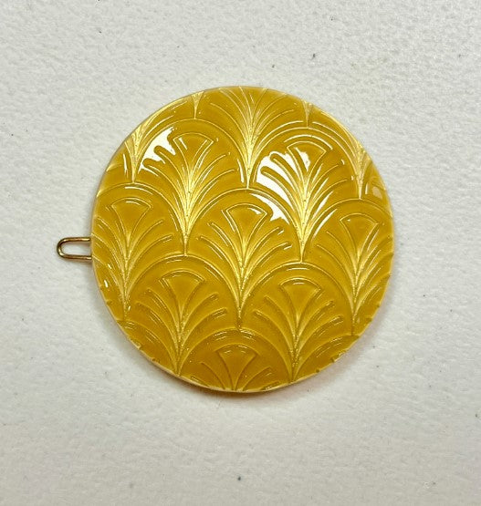 Art Deco Handcrafted Round Side Hair Pin