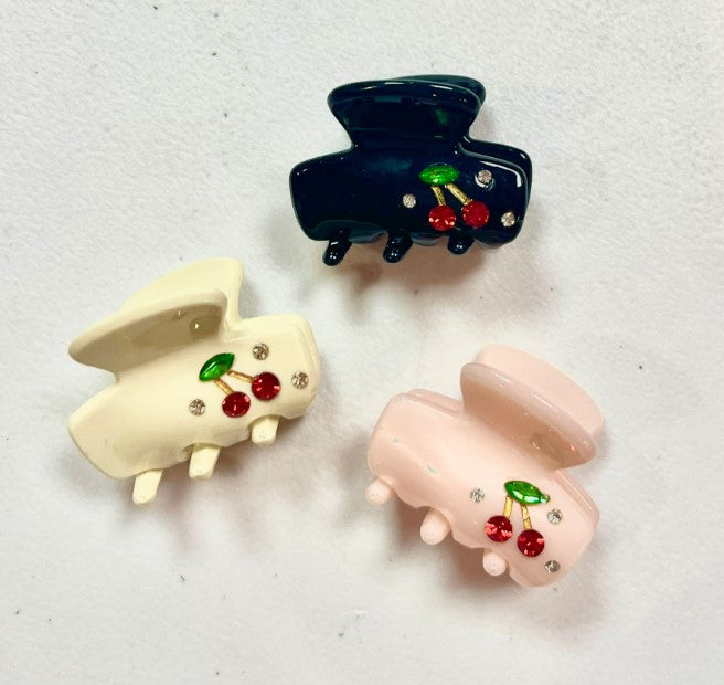 Sweet Cherry Crystal Jeweled Jaw