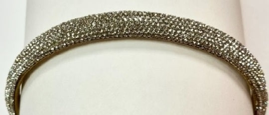 Pavé Puff Rhinestones Embellished Narrow Headbands
