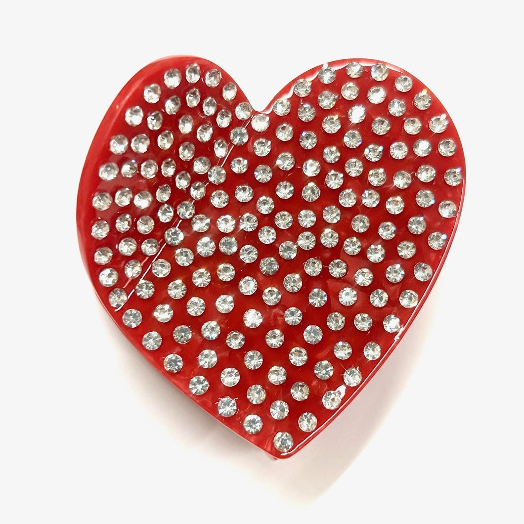 Medusa's Red Rhinestone Heart Jaw